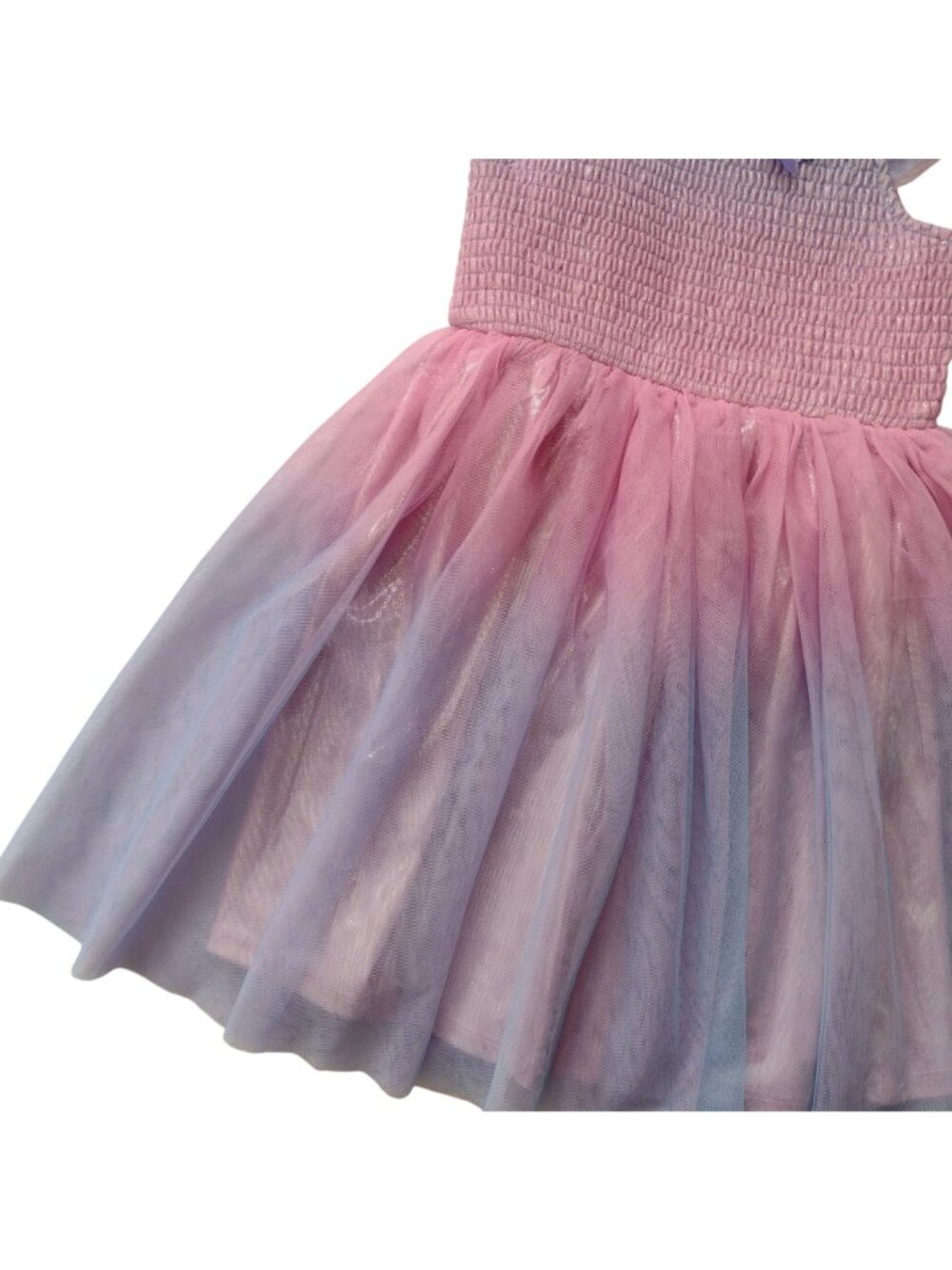 Zunie Girls Pink Purple Butterfly Dress Sz 6 Tulle Ombre Layers Party Dress - Picture 4 of 10
